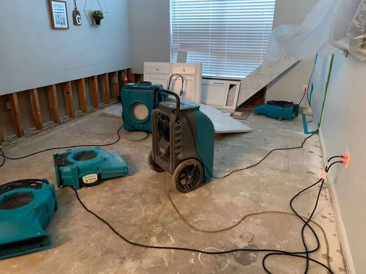 Dehumidifier in flood-cut room for Water Extraction & Removal in Tequesta